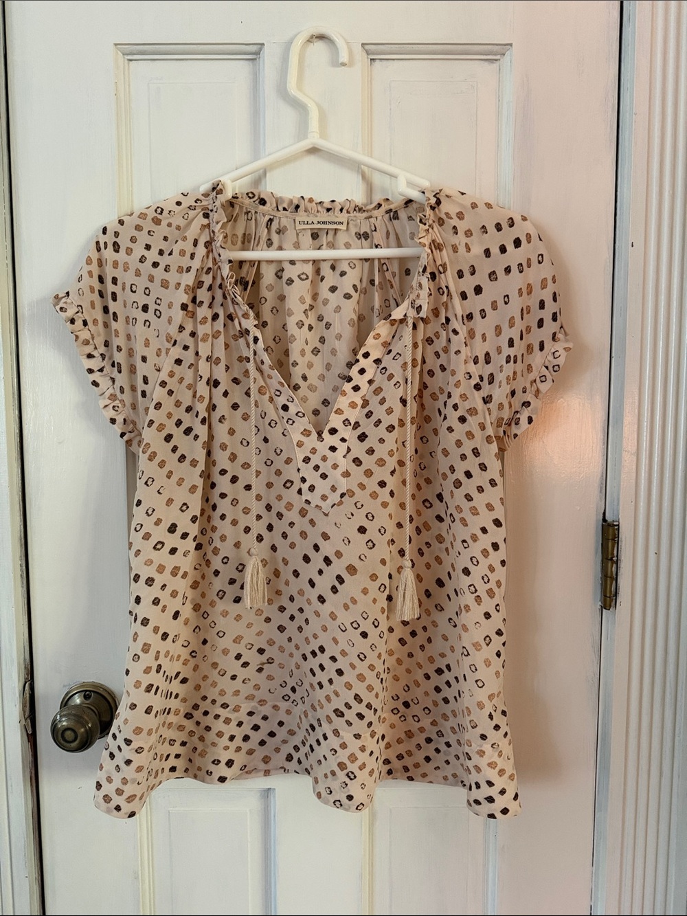 Ulla Johnson Cream and Brown top